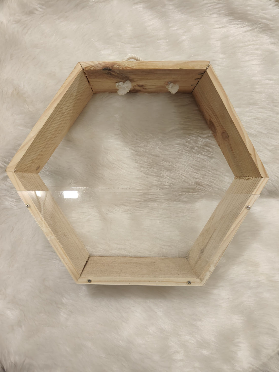Wooden hexagon box