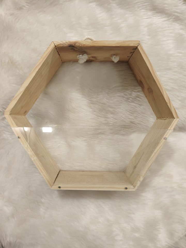 Wooden hexagon box